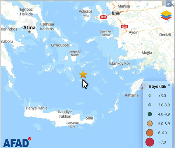 Ege Denizi deprem, 26 Ekim 2023 - 48 Haber Ajansı
